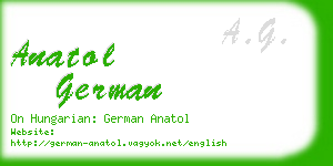 anatol german business card